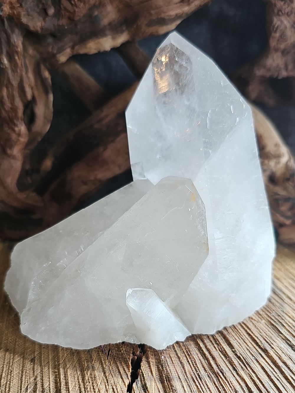 Clear Quartz Crystal Cluster - Translucent White